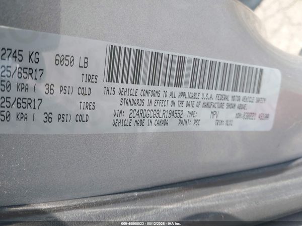 2020 DODGE GRAND CARAVAN SXT