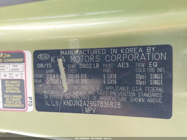 2016 KIA SOUL Plus