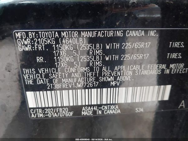 2018 TOYOTA RAV4 LE