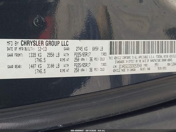 2014 DODGE GRAND CARAVAN SXT