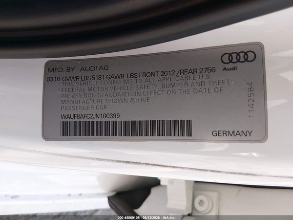 2018 AUDI A6 2.0T PREMIUM/2.0T SPORT