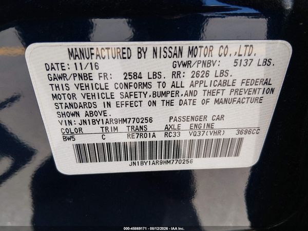 2017 INFINITI Q70 3.7X
