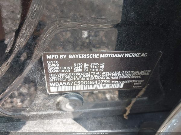 2016 BMW 528I XDRIVE