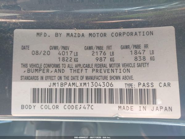 2021 MAZDA MAZDA3 PREMIUM