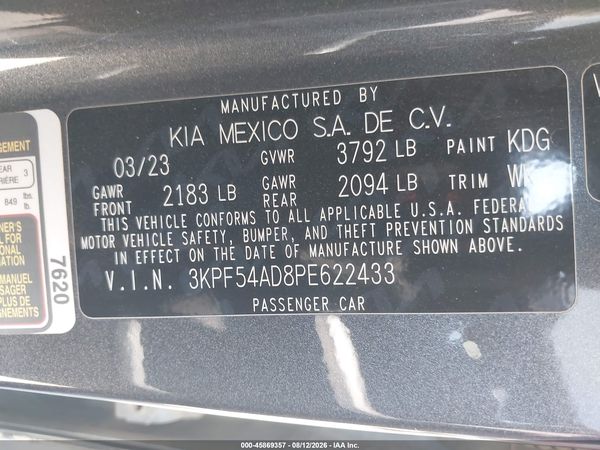 2023 KIA FORTE GT-LINE