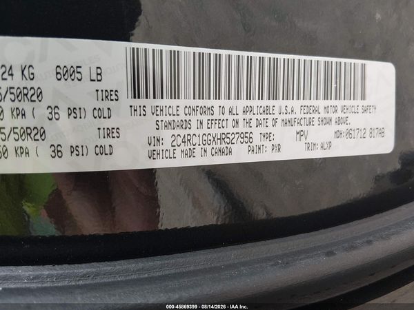 2017 CHRYSLER PACIFICA LIMITED