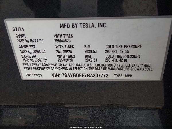 2024 TESLA MODEL Y