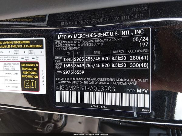 2024 MERCEDES-BENZ EQE 350+ SUV EQE350+