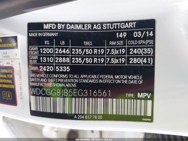 2014 MERCEDES-BENZ GLK 350 4MATIC