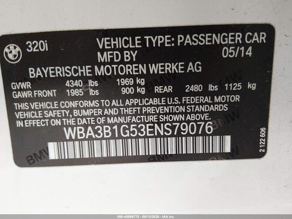 2014 BMW 320I SA