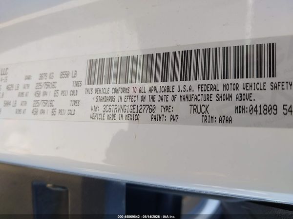 2016 RAM PROMASTER 1500 1500 STANDARD