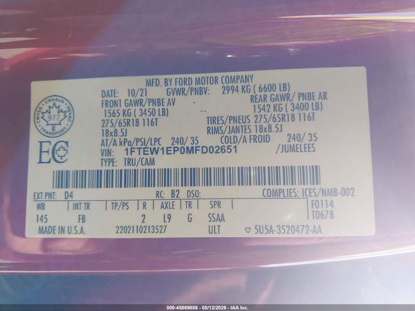 2021 FORD F-150 XLT