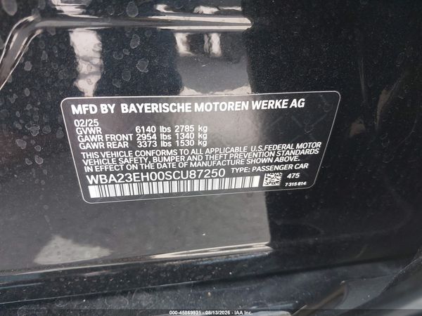 2025 BMW 740I