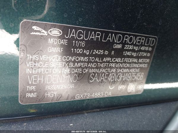 2017 JAGUAR XE 35T PRESTIGE
