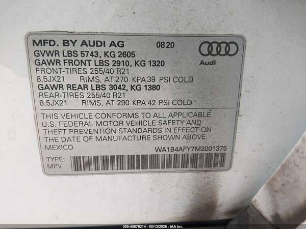 2021 AUDI SQ5