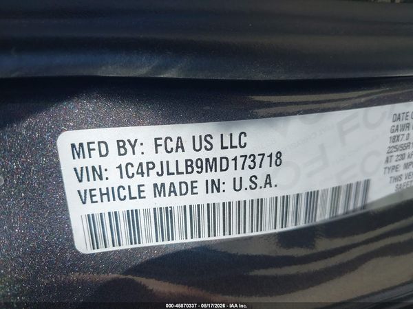 2021 JEEP CHEROKEE ALTITUDE FWD