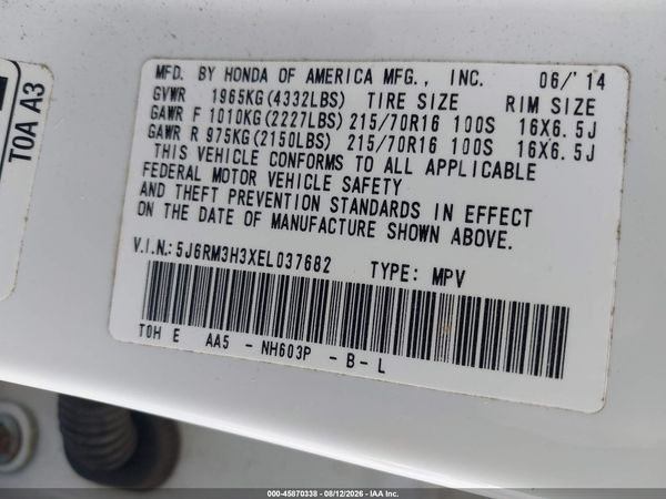 2014 HONDA CR-V LX