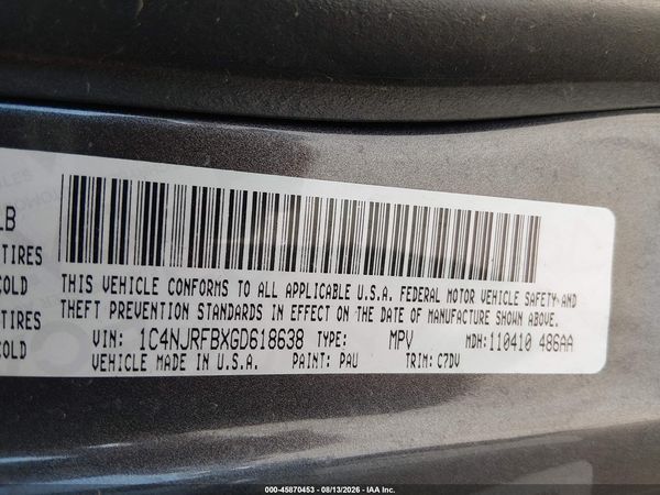 2016 JEEP PATRIOT LATITUDE