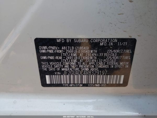 2024 SUBARU CROSSTREK PREMIUM