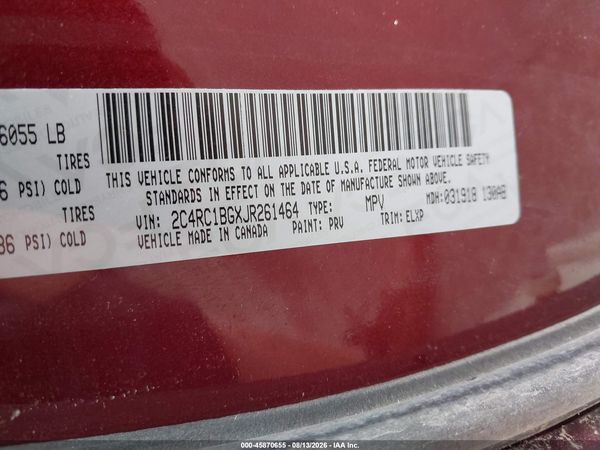 2018 CHRYSLER PACIFICA TOURING L