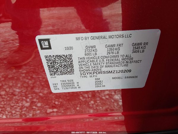 2021 CADILLAC XT6 AWD PREMIUM LUXURY