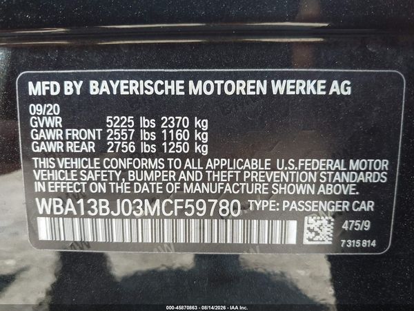 2021 BMW 530I XDRIVE