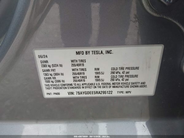 2024 TESLA MODEL Y