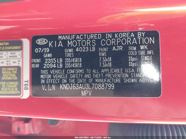 2020 KIA SOUL GT-LINE