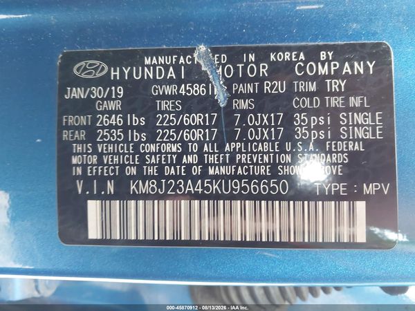 2019 HYUNDAI TUCSON SE