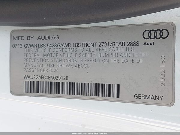 2014 AUDI A7 3.0T PREMIUM PLUS