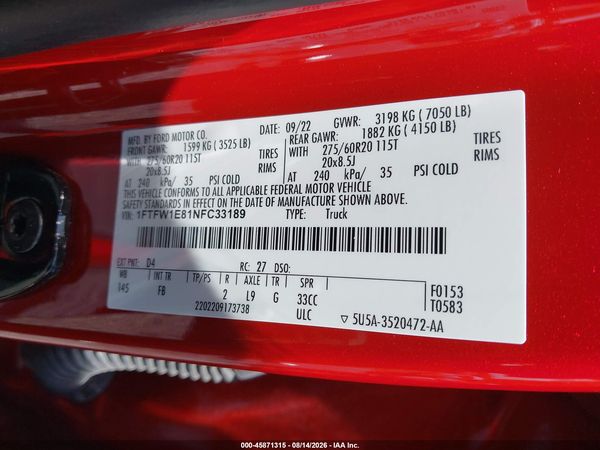 2022 FORD F-150 XLT