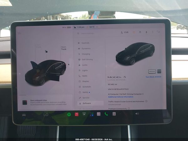 2018 TESLA MODEL 3 LONG RANGE/MID RANGE