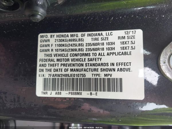 2018 HONDA CR-V EX-L/EX-L NAVI