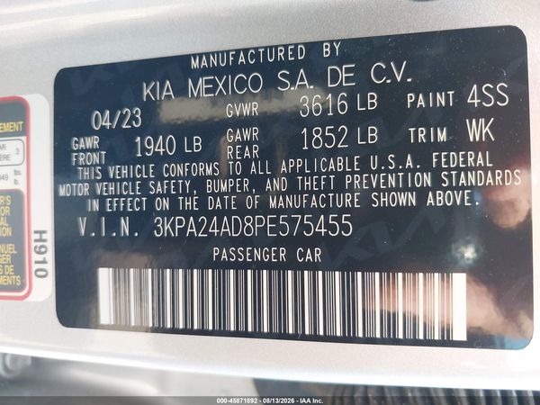 2023 KIA RIO S