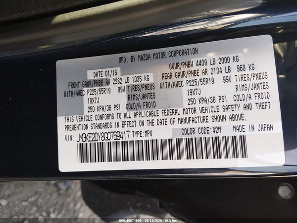 2016 MAZDA CX-5 GRAND TOURING