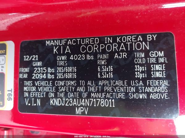 2022 KIA SOUL LX