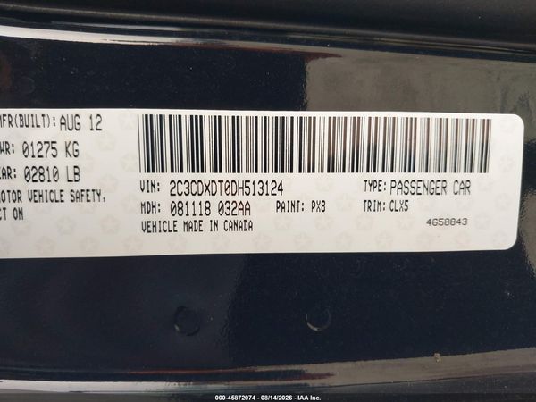 2013 DODGE CHARGER R/T MAX