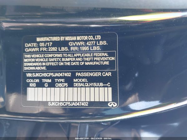 2018 INFINITI QX30 LUXURY