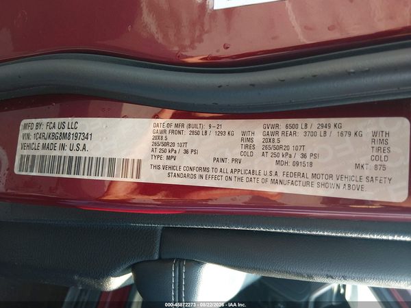 2021 JEEP GRAND CHEROKEE L LIMITED 4X4