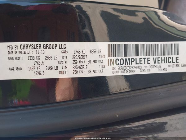 2014 DODGE GRAND CARAVAN SXT — I9