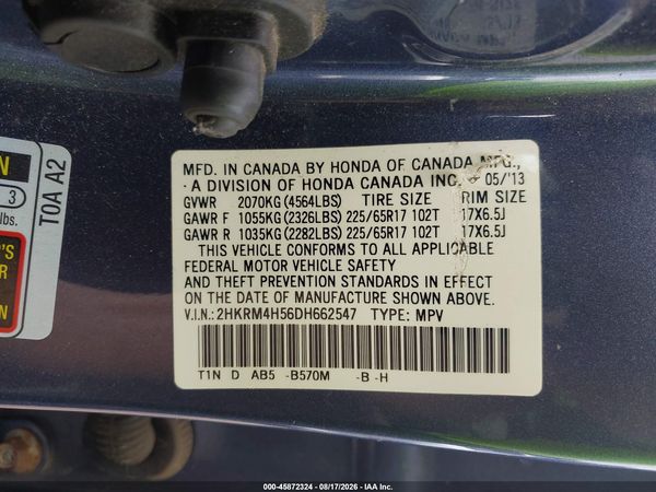 2013 HONDA CR-V EX
