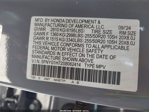 2025 HONDA PILOT TOURING