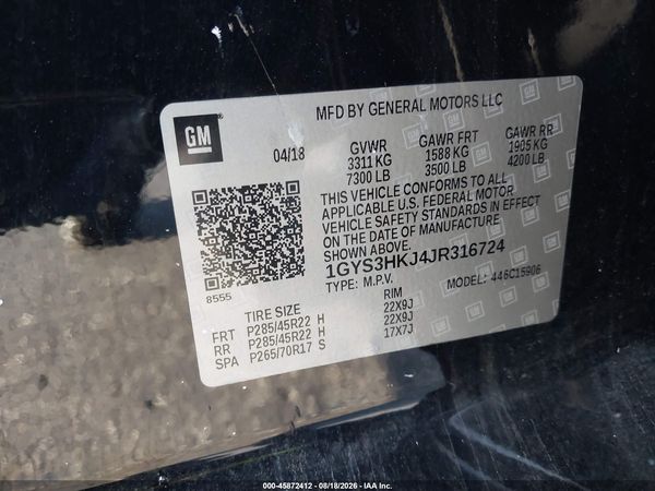 2018 CADILLAC ESCALADE ESV LUXURY