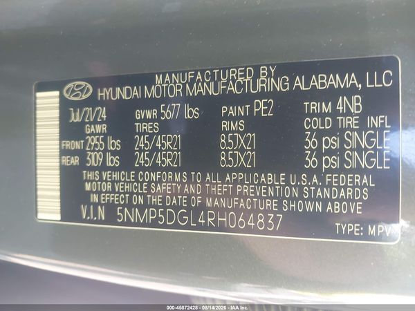 2024 HYUNDAI SANTA FE CALLIGRAPHY