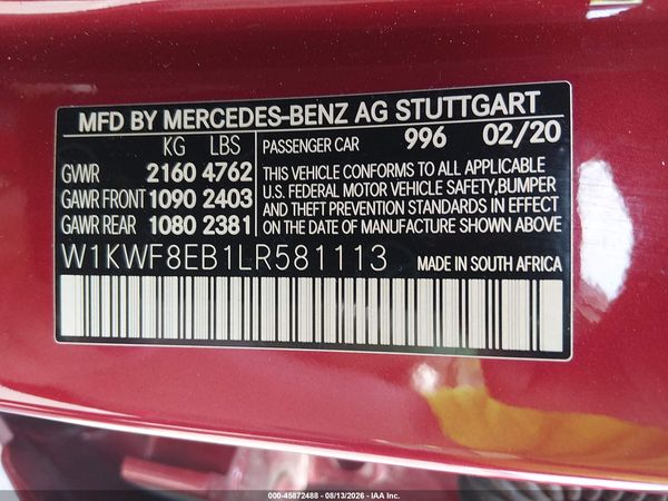 2020 MERCEDES-BENZ C 300 4MATIC