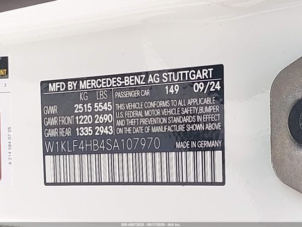 2025 MERCEDES-BENZ E 350 E350 4MATIC