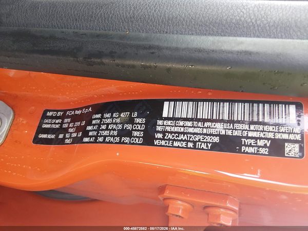 2016 JEEP RENEGADE SPORT