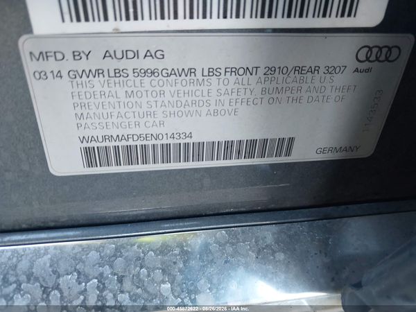 2014 AUDI A8 L 3.0 TDI
