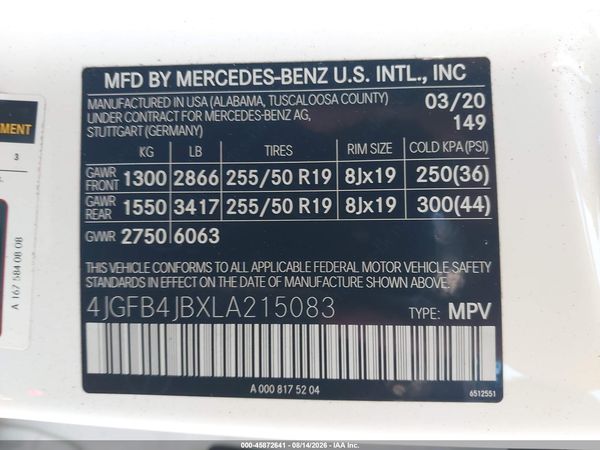 2020 MERCEDES-BENZ GLE 350 GLE350