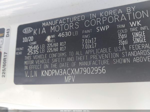 2021 KIA SPORTAGE LX